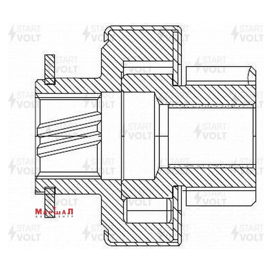 Привод стартера (бендикс) для ГАЗ ГАЗель Next (с 2013 г.) с двигателем Cummins ISF 2.8D 6MT